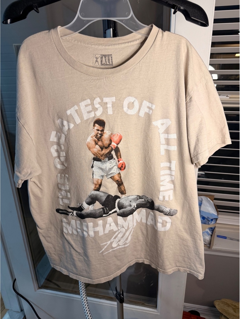 Muhammad Ali Test of Time beige Graphic T Shirt